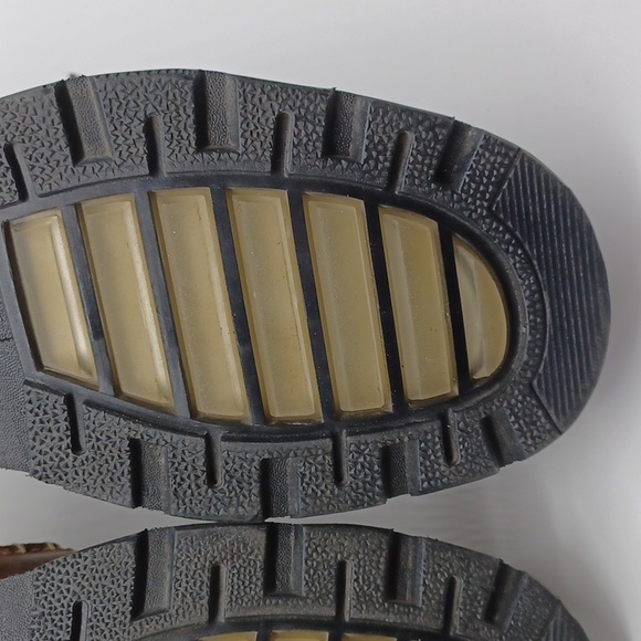 Doc Martens Quincy Chunky Leather Boots Size 12M Brown 90s Y2K Unisex - Picture 12 of 14